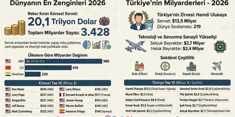 Dünyanın en zenginleri ve Türkiye’nin milyarderleri